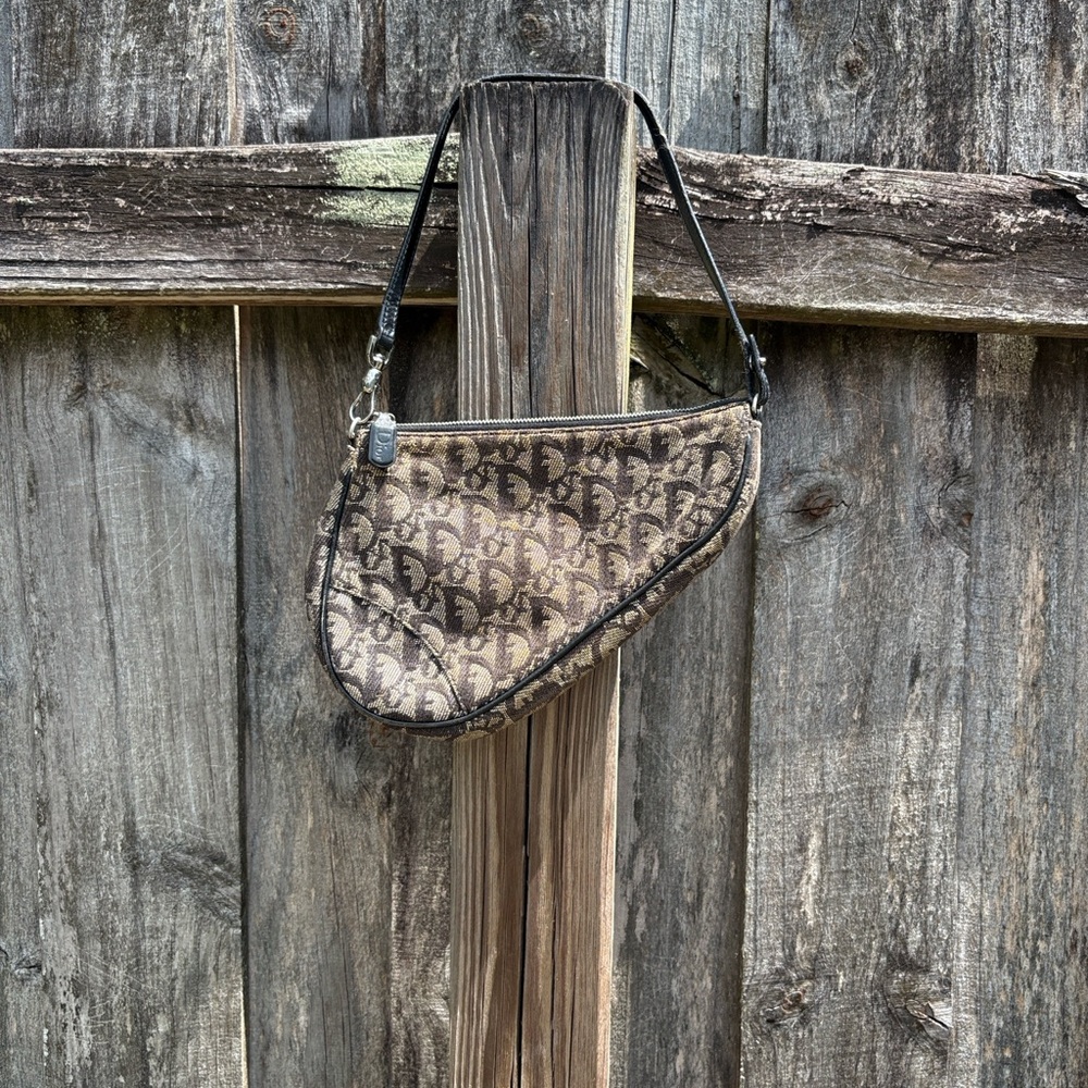 Dior Monogram Mini Saddle Shoulder Bag